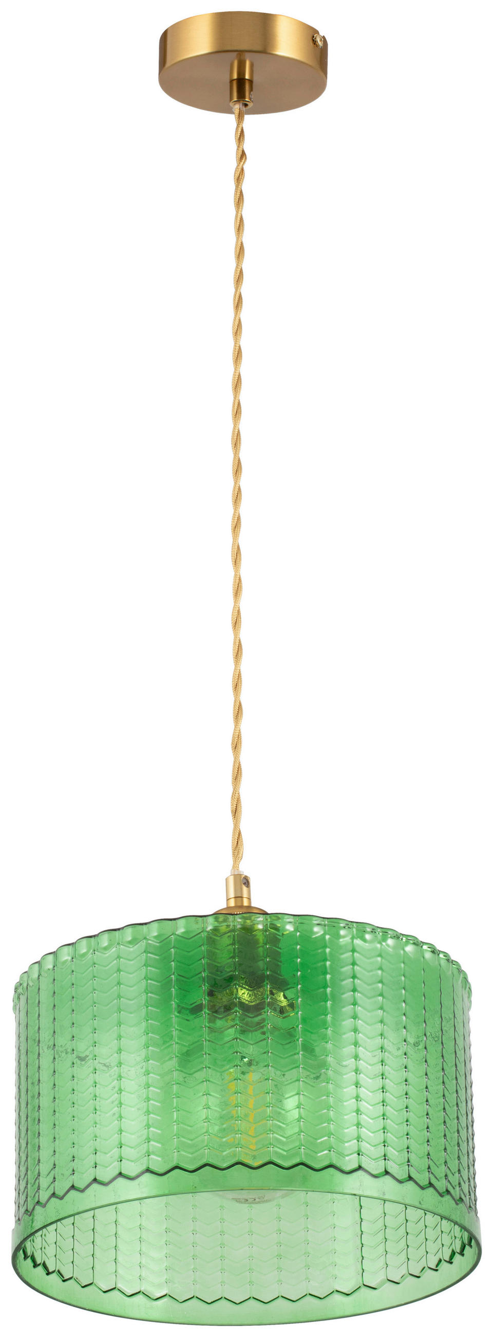 HÄNGELEUCHTE 25/125 cm  - Grün, Trend, Glas/Metall (25/125cm) - Novel