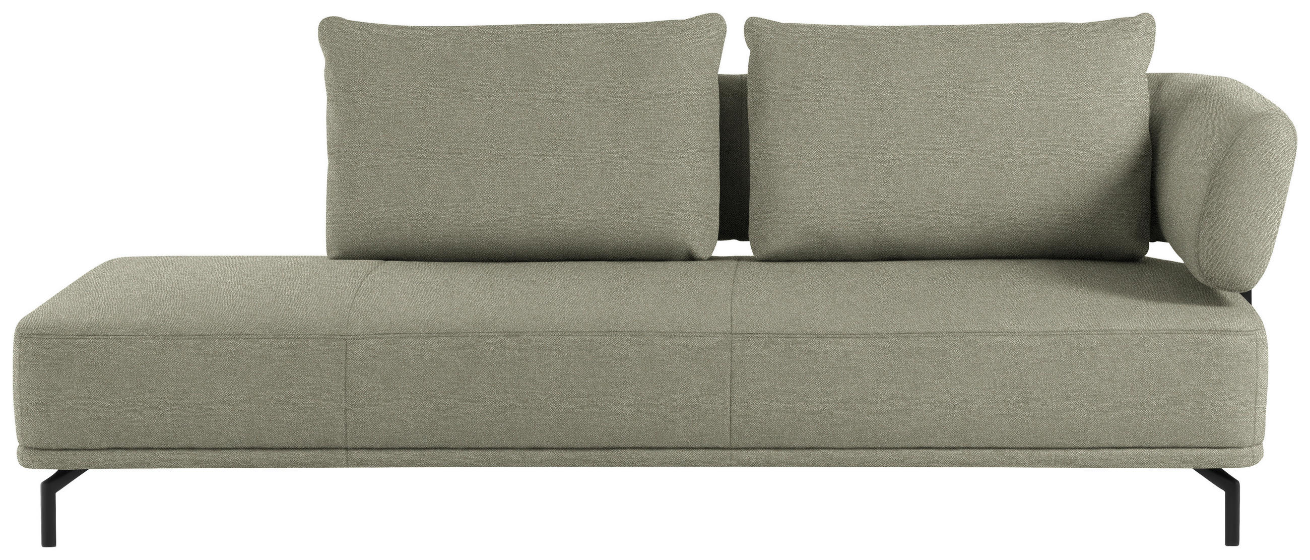 RÉCAMIERE in Flachgewebe Grün  - Schwarz/Grün, Design, Textil/Metall (227/89/101cm) - Dieter Knoll