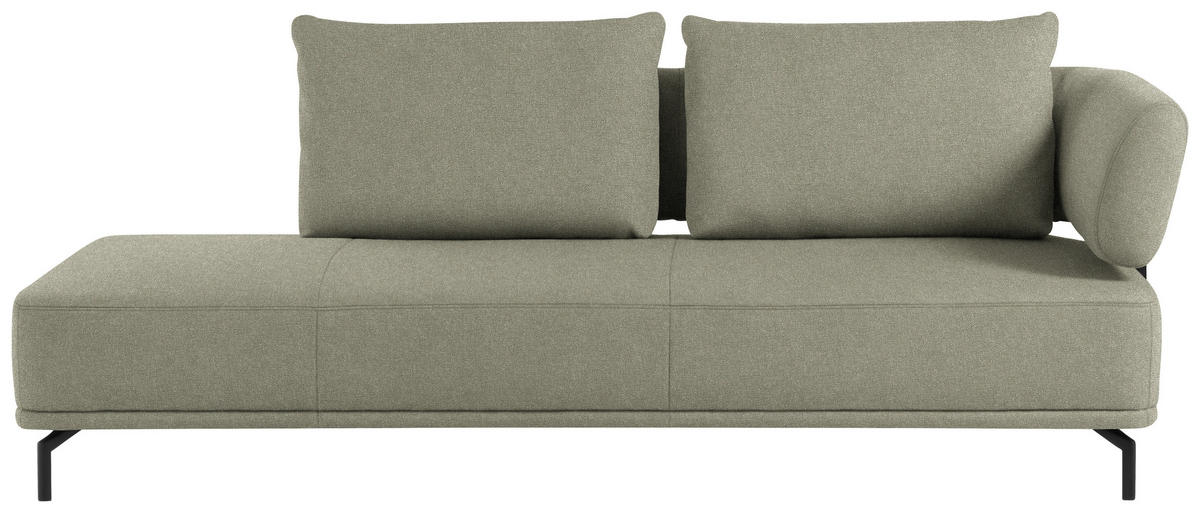 RÉCAMIERE Grün Flachgewebe  - Schwarz/Grün, Design, Textil/Metall (227/89/101cm) - Dieter Knoll
