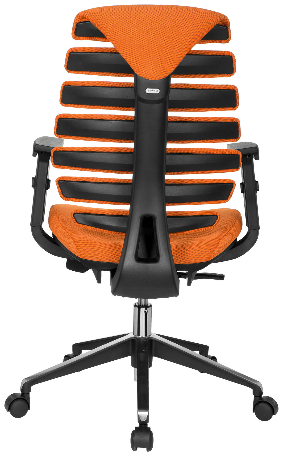 OTOČNÁ ŽIDLE, plochá tkanina, oranžová, černá - oranžová/černá, Moderní, kov/textil (65/115/50cm) - MID.YOU