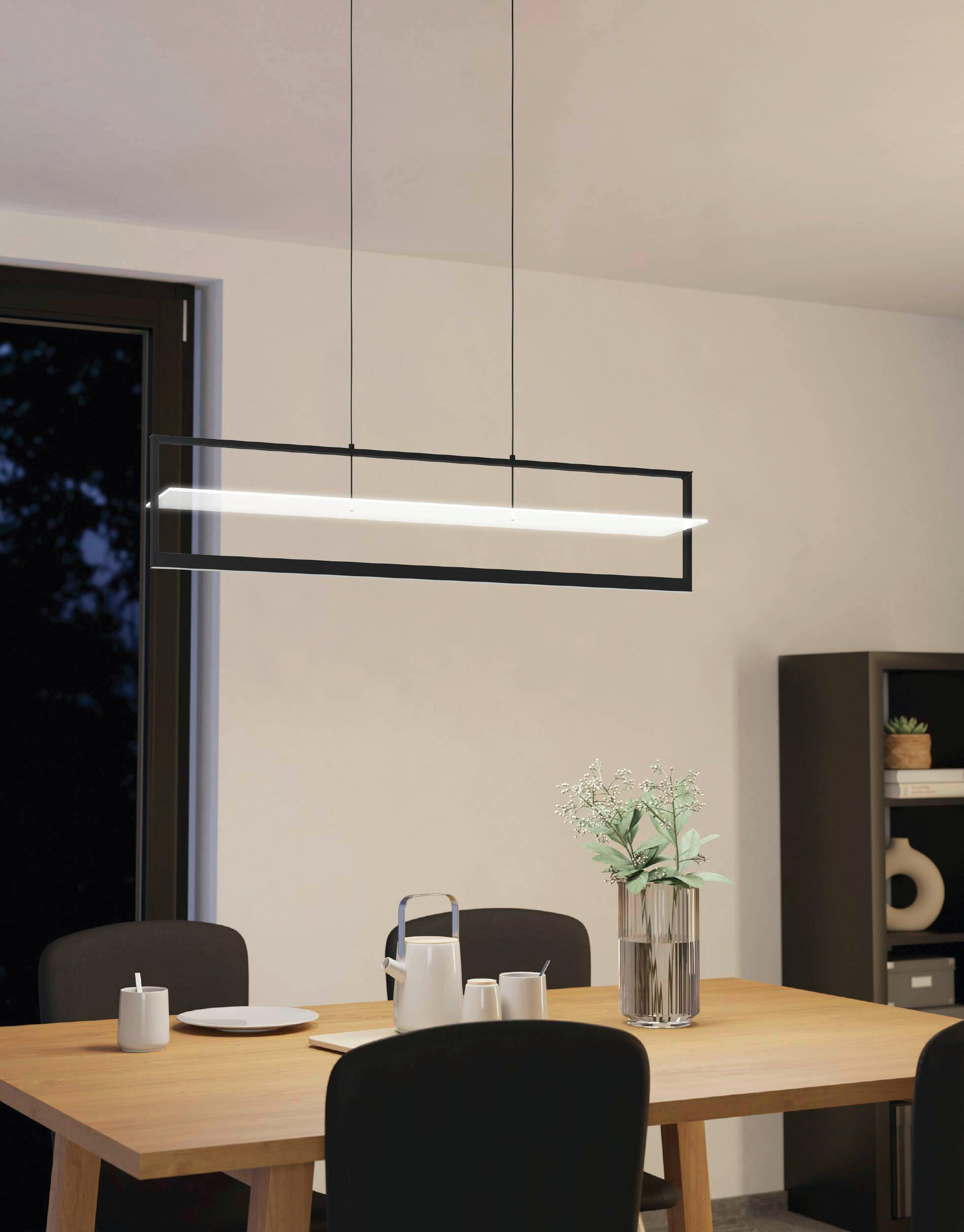 LED-HÄNGELEUCHTE 98/18/150 cm  - Schwarz, Design, Kunststoff/Metall (98/18/150cm) - Eglo