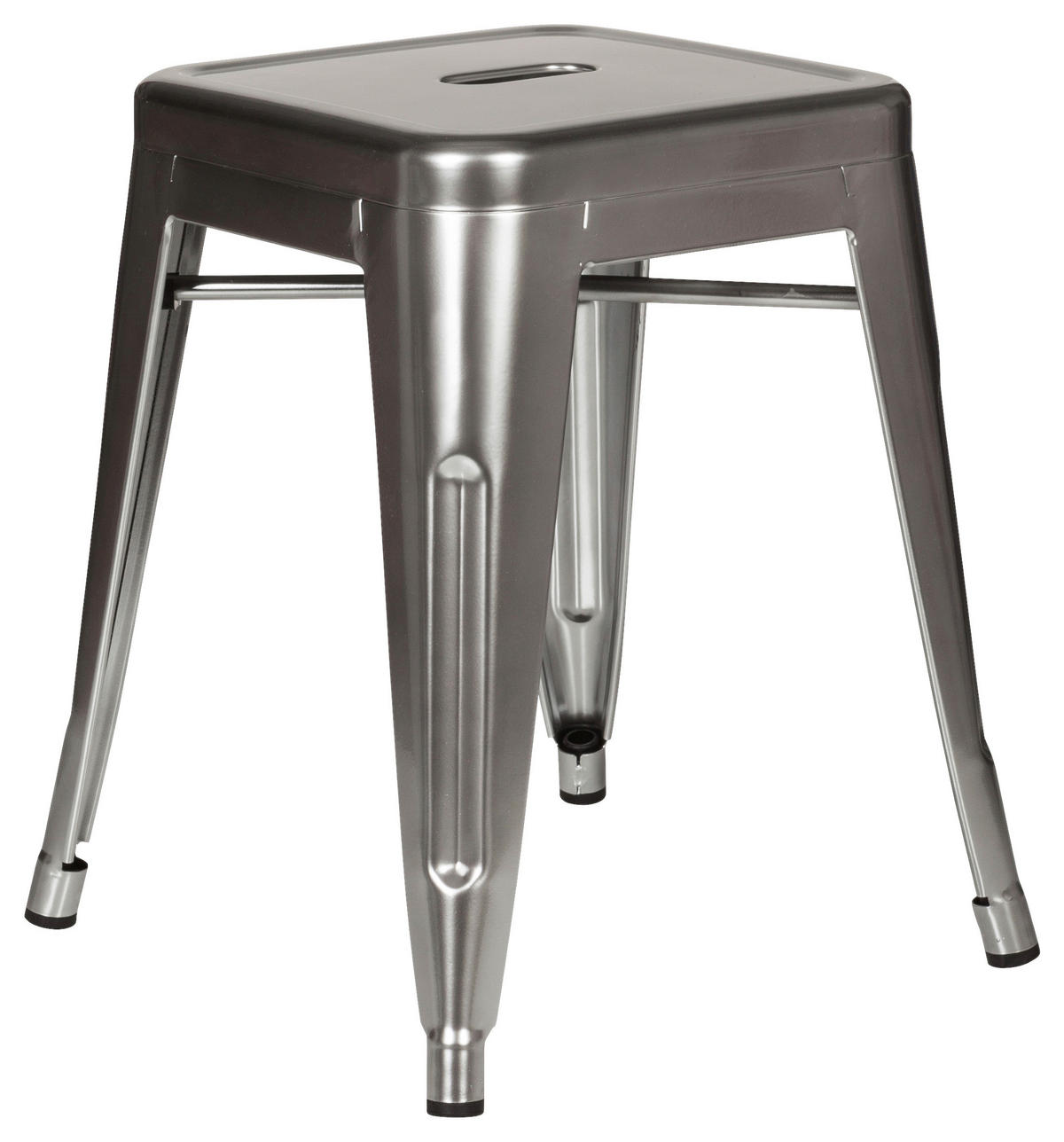 HOCKER Platinfarben  - Platinfarben, Basics, Metall (39/46/39cm) - MID.YOU