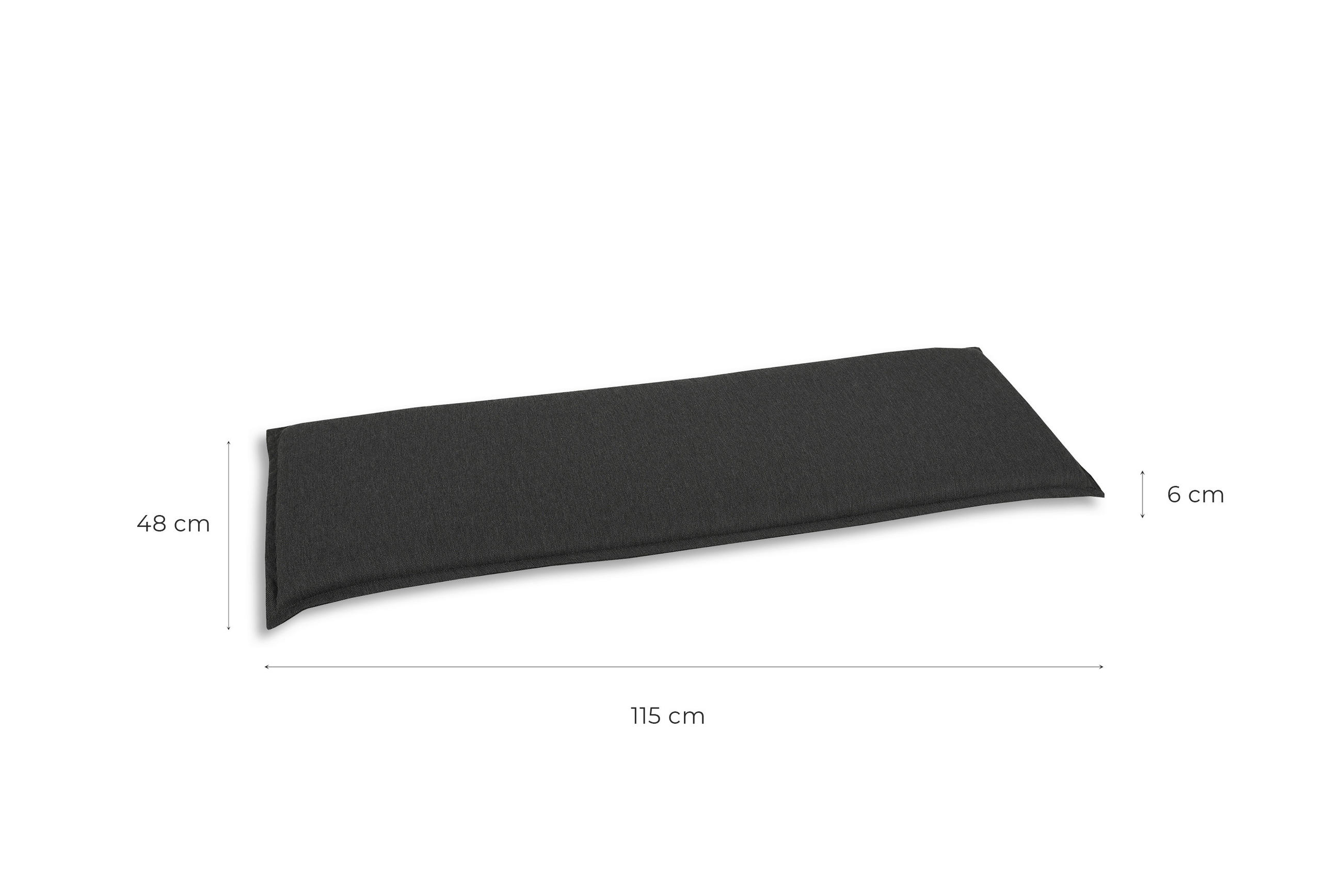 BANKAUFLAGE Uni  - Anthrazit, Basics, Textil (48/6/115cm)