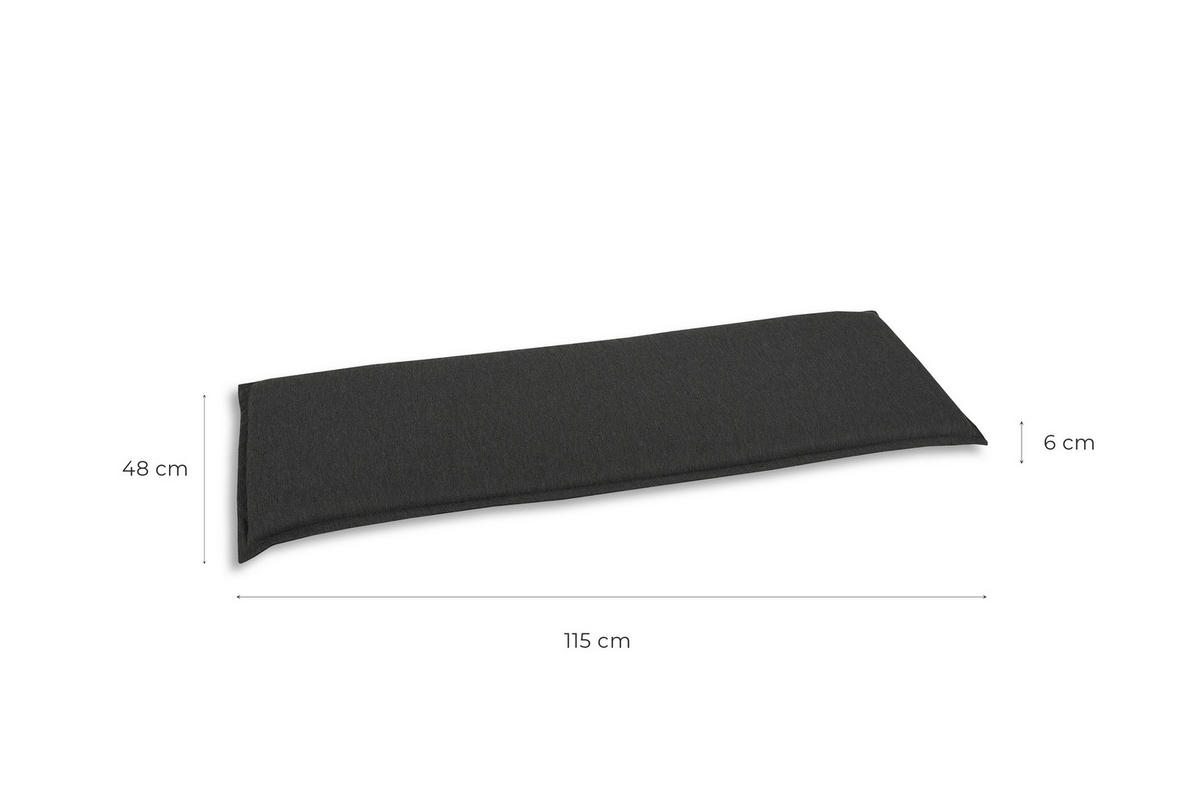 BANKAUFLAGE Uni  - Anthrazit, Basics, Textil (48/6/115cm)