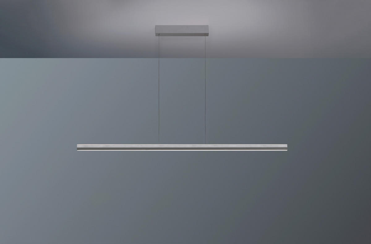 LED-HÄNGELEUCHTE 150/3,5/150 cm  - Alufarben, Design, Metall (150/3,5/150cm) - BOPP