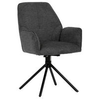 ŽIDLE, tmavě šedá - tmavě šedá, Basics, kov/textil (62/89/61cm) - Xora