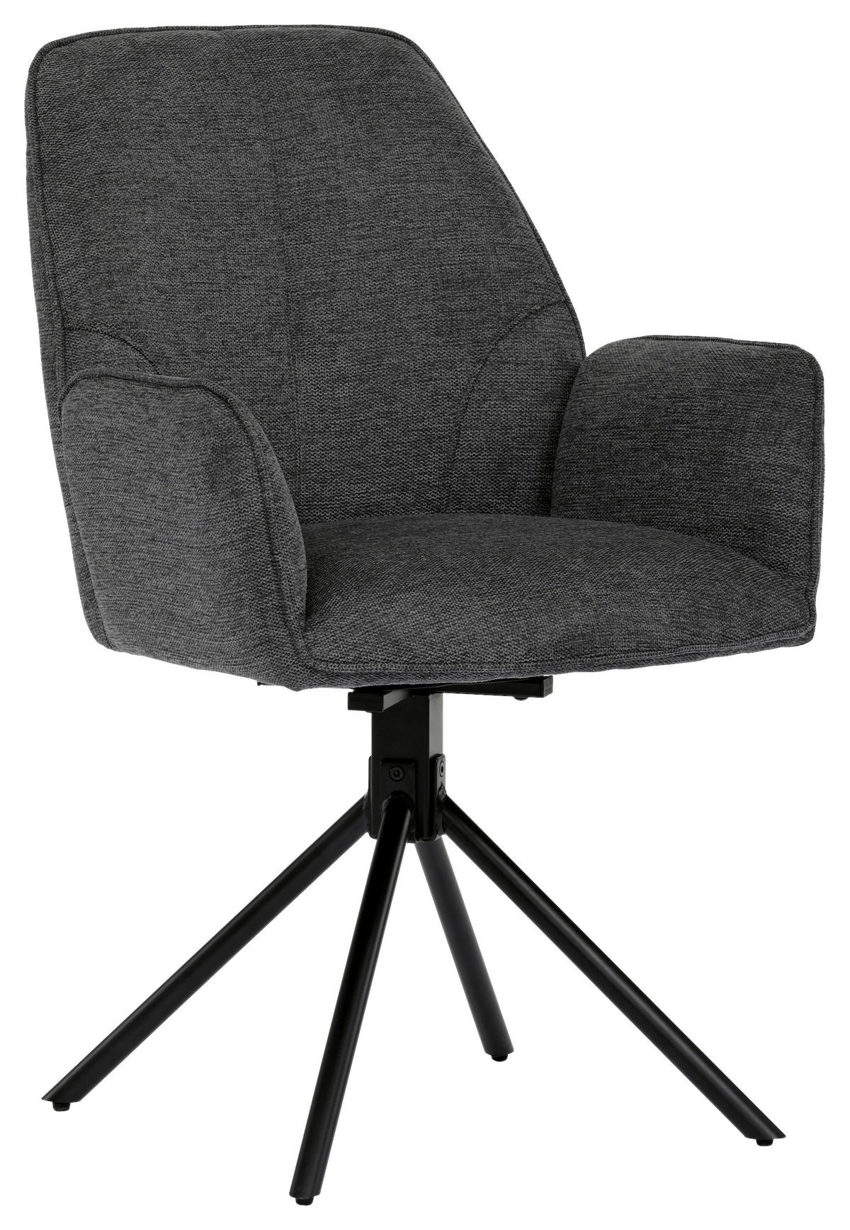 ŽIDLE, tmavě šedá - tmavě šedá, Basics, kov/textil (62/89/61cm) - Xora