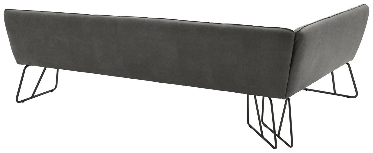 ECKBANK 174/264 cm  in Grau, Schwarz  - Schwarz/Grau, Design, Textil/Metall (174/264cm) - Dieter Knoll