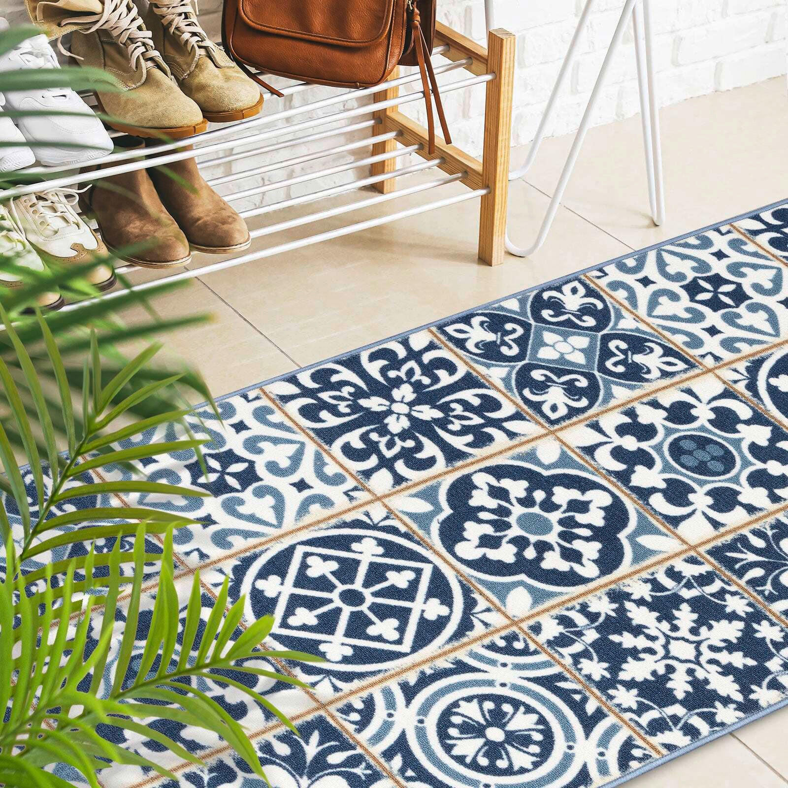LÄUFER 80/250 cm Blau  - Blau, Design, Kunststoff/Textil (80/250cm) - Novel