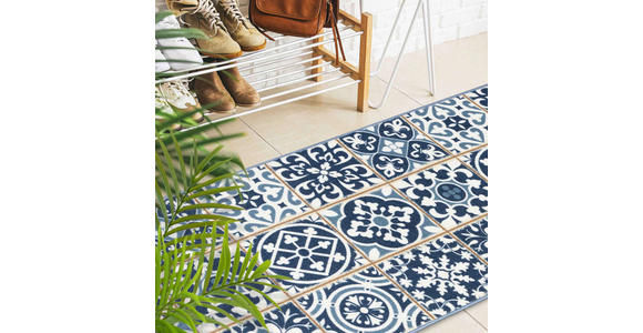 LÄUFER 80/250 cm Blau  - Blau, Design, Kunststoff/Textil (80/250cm) - Novel