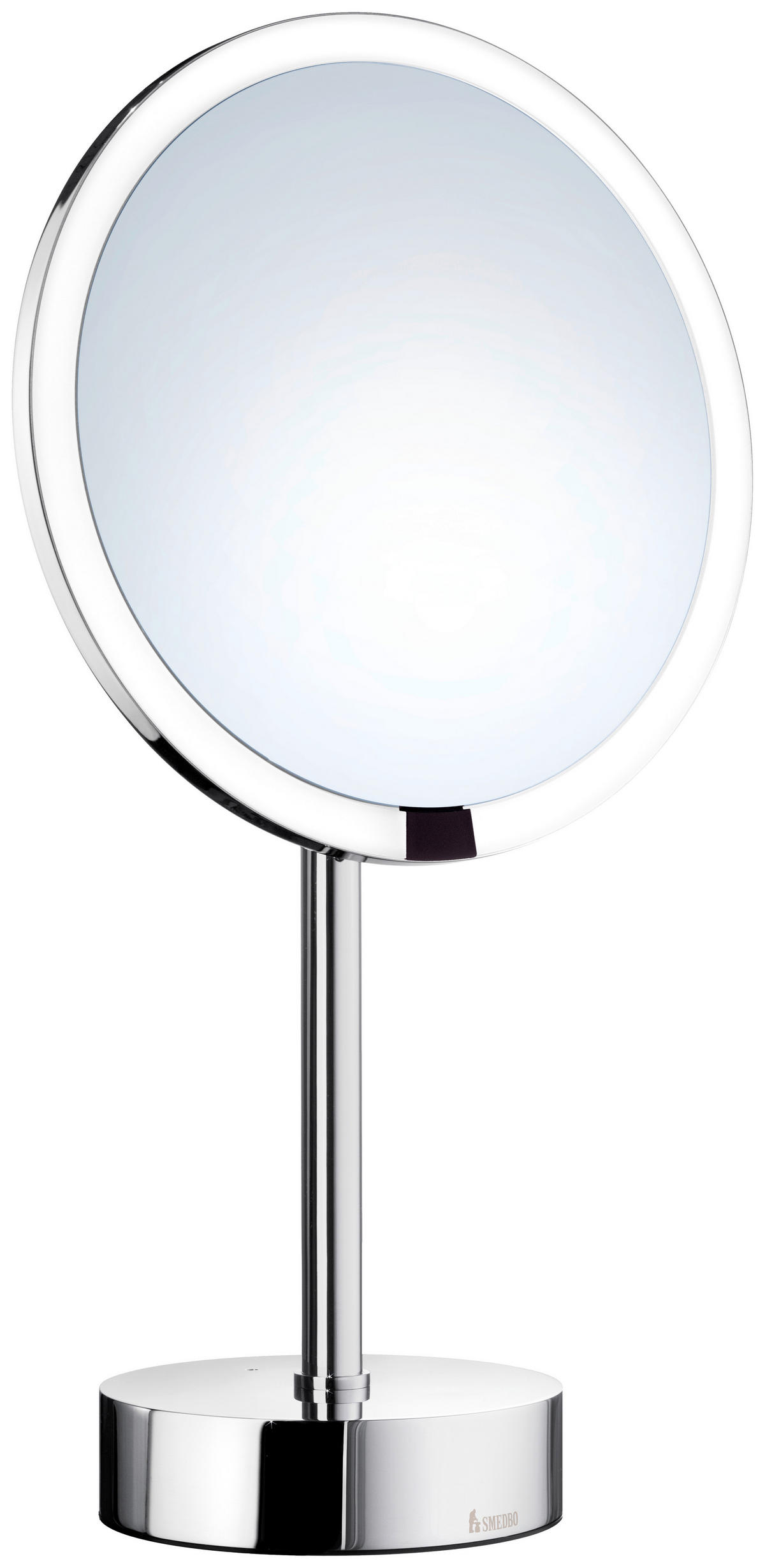 SCHMINKSPIEGEL 21,5/38/21,5 cm  - Chromfarben, Glas/Metall (21,5/38/21,5cm) - Smedbo