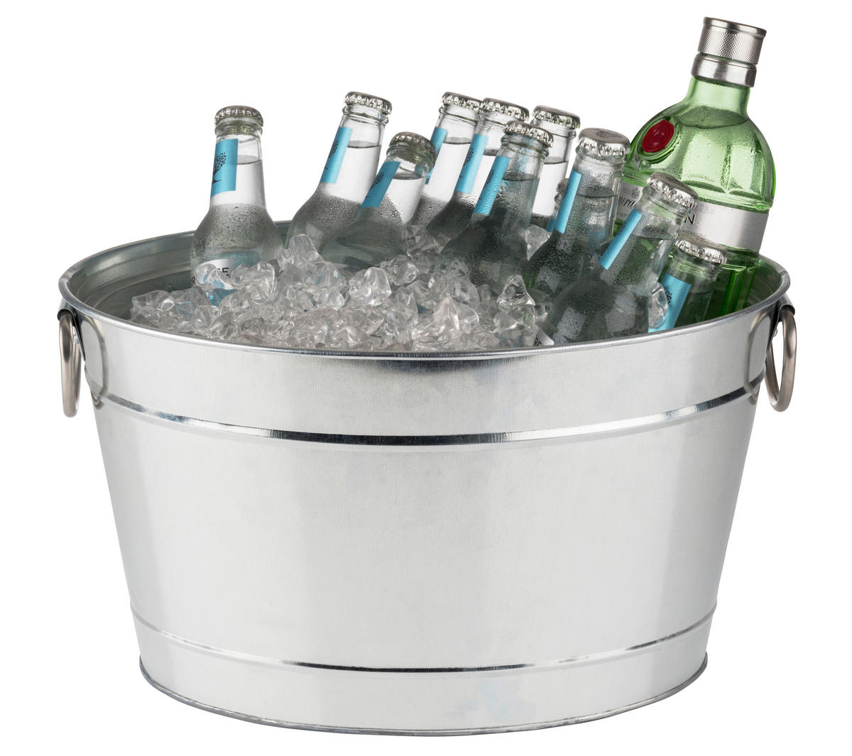 GETRÄNKEWANNE - Seidengrau, Basics, Kunststoff/Metall (40/28/22cm)