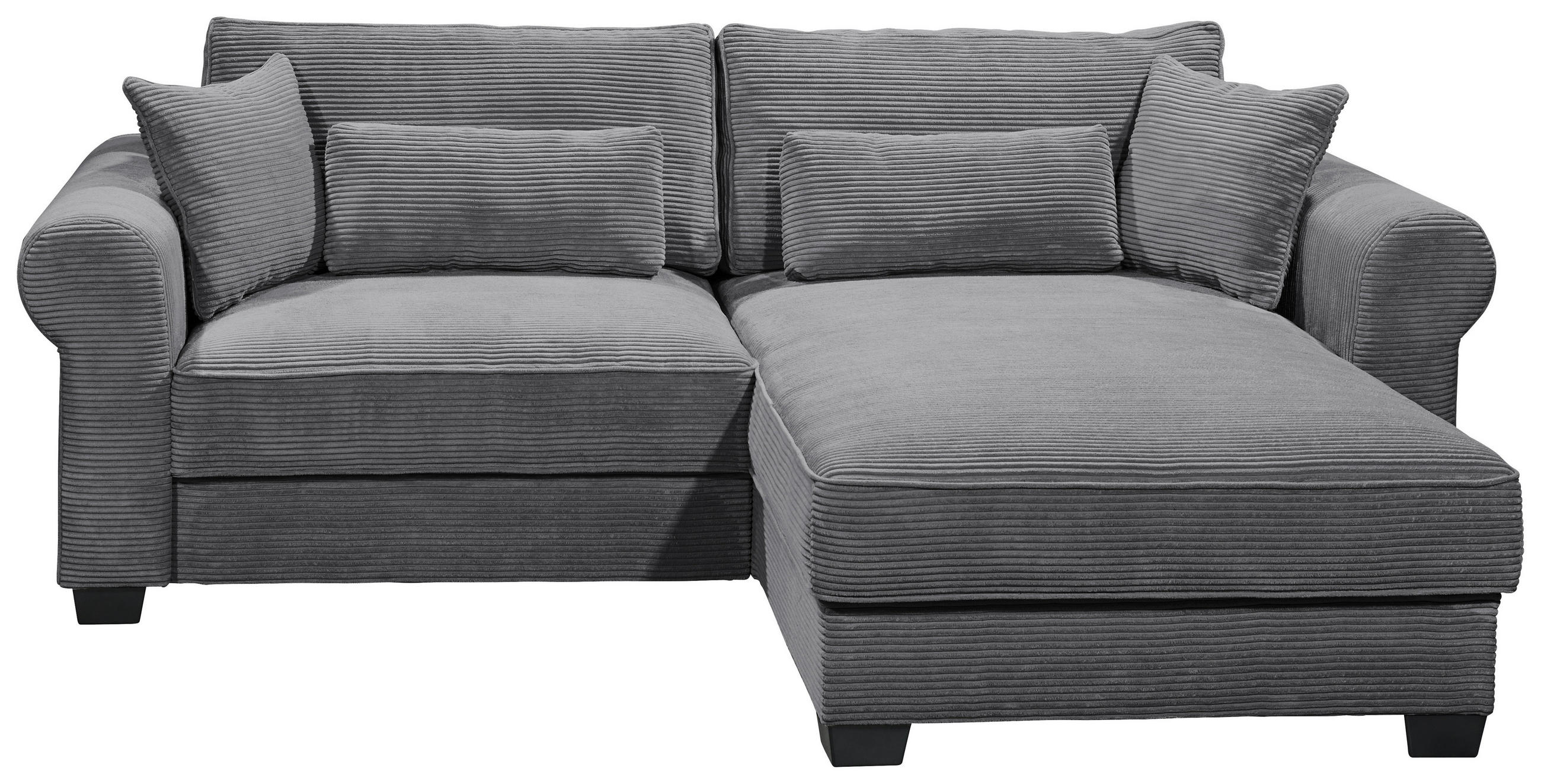 ROHOVÁ SEDAČKA, textil, antracitová - černá/antracitová, Basics, textil/plast (255/185cm) - MID.YOU