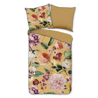 WENDEBETTWÄSCHE Fiori Satin 135/200 cm  - Gelb/Goldfarben, Natur, Textil (135/200cm)