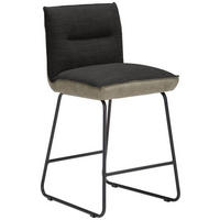 TRESENSTUHL in Metall, Textil Anthrazit, Schwarz, Greige  - Greige/Anthrazit, Design, Textil/Metall (48/92/54cm) - Dieter Knoll
