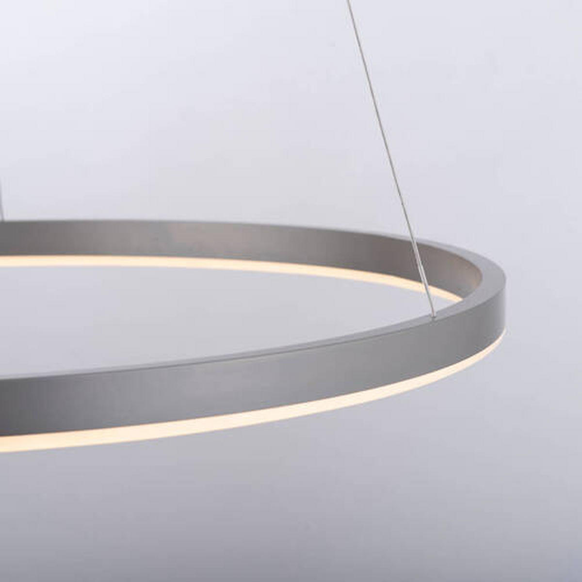 ZÁVĚSNÉ LED SVÍTIDLO, 58,5/58,5/120 cm  - barvy hliníku, Design, kov/plast (58,5/58,5/120cm)