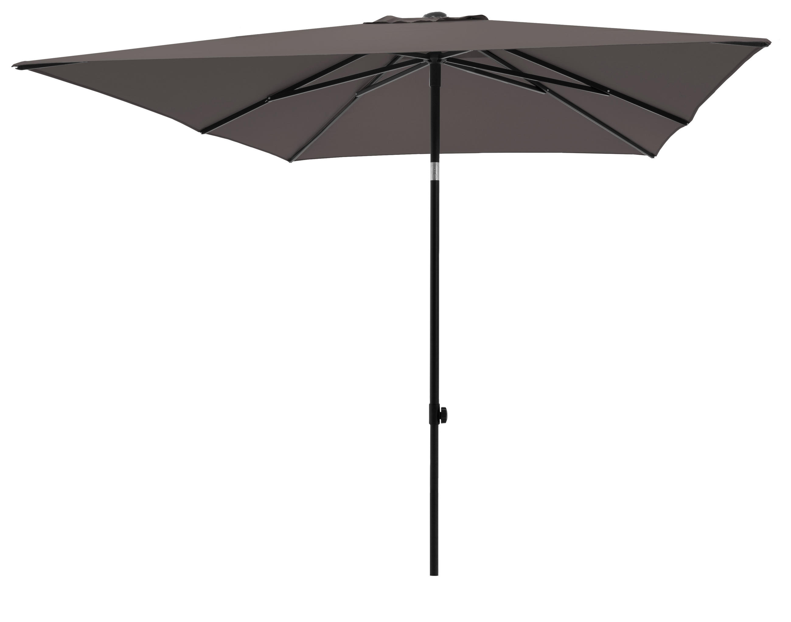 SONNENSCHIRM 200 cm Taupe  - Taupe/Schwarz, Basics, Kunststoff/Textil (200/200cm)