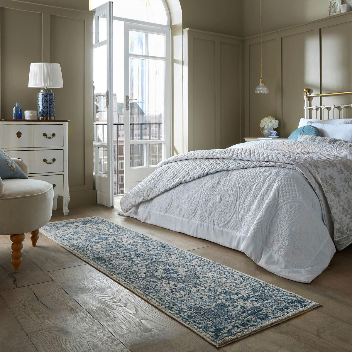 VINTAGE-TEPPICH 60/230 cm Blau  - Blau, MODERN, Textil (60/230cm) - Xora