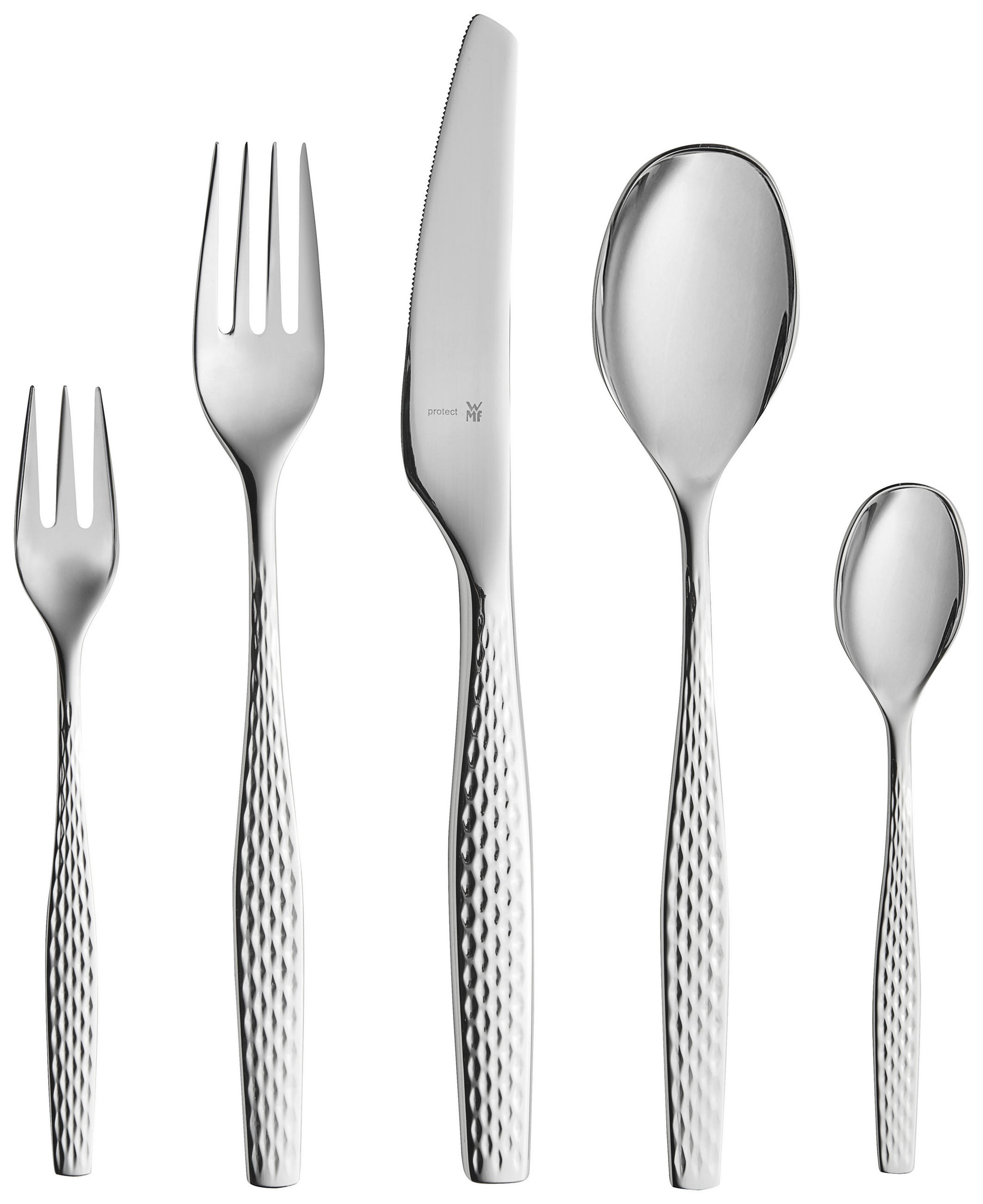 BESTECKSET Sentic  30-teilig  - Edelstahlfarben, Design, Metall - WMF