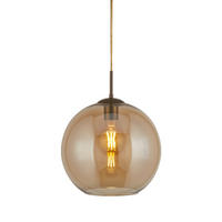 FÜGGŐLÁMPA 25/120 cm  - borostyánszínű, Trend, üveg/fém (25/120cm) - Searchlight