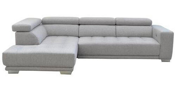 ECKSOFA Hellgrau Chenille  - Chromfarben/Hellgrau, Design, Textil (207/301cm) - Xora