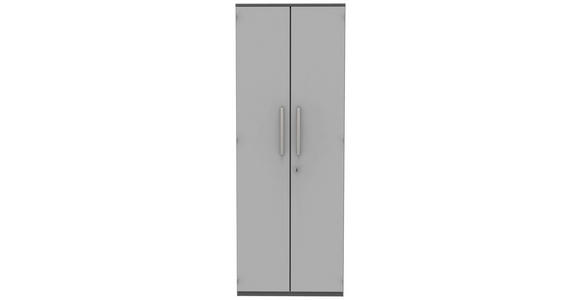 AKTENSCHRANK Hellgrau, Anthrazit  - Anthrazit/Hellgrau, KONVENTIONELL, Holzwerkstoff (80/217,4/43cm) - Moderano