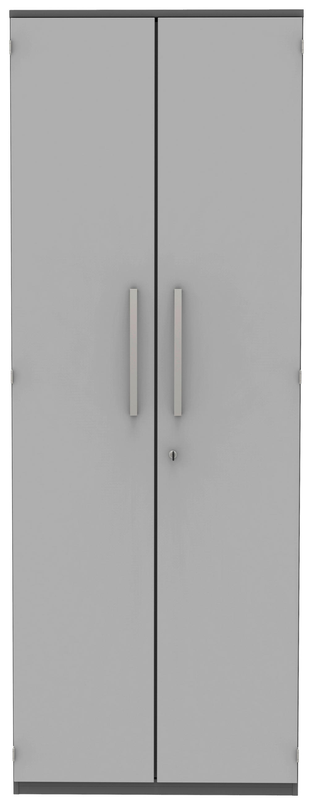 AKTENSCHRANK Anthrazit, Hellgrau  - Anthrazit/Hellgrau, KONVENTIONELL, Holzwerkstoff (80/217,4/43cm) - Moderano