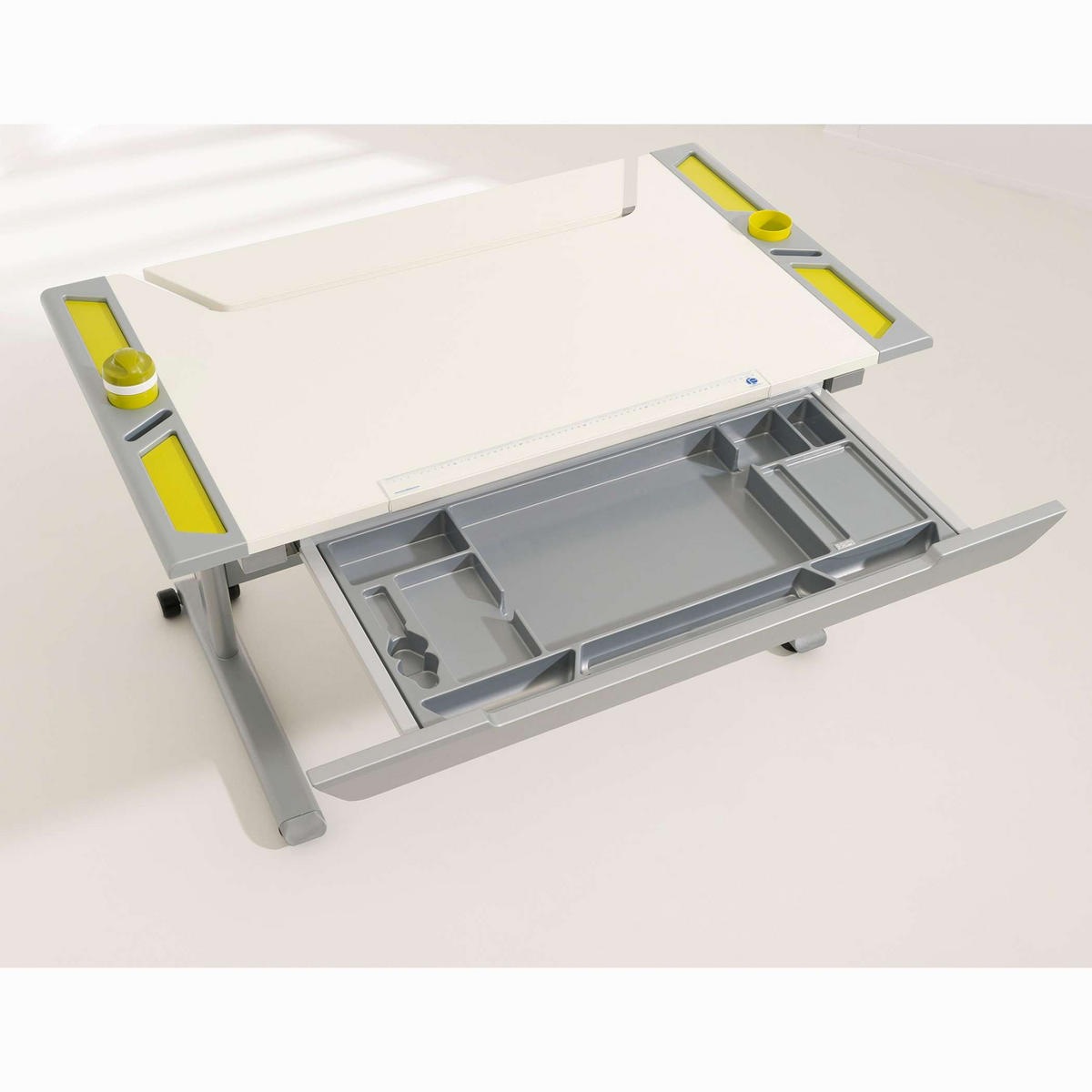 FIÓKOS SZEKRÉNYBETÉT - ezüstszínű/fehér, Basics, faalapú anyag/fém (78/4,8/37,9cm) - Paidi