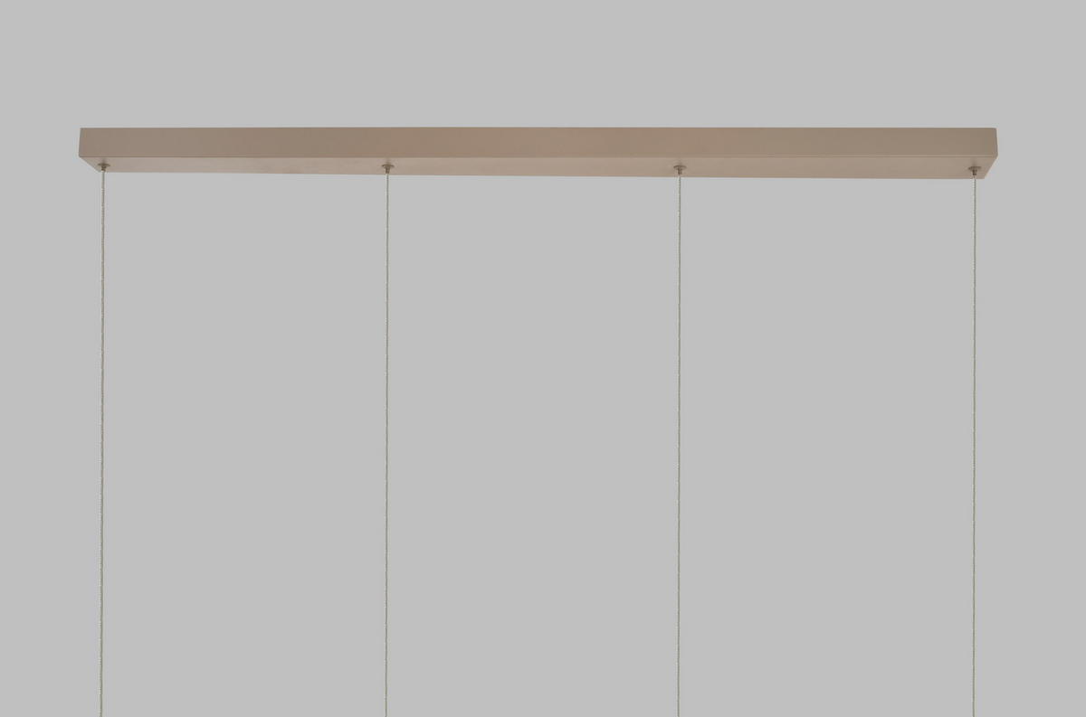 LED-HÄNGELEUCHTE Orleans 120/150/18 cm  - Sandfarben, Design, Glas/Metall (120/150/18cm)