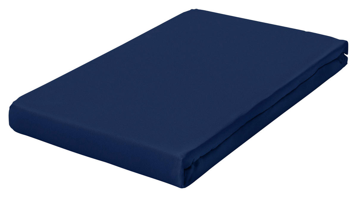 SPANNLEINTUCH 160/200 cm Frottee  - Dunkelblau, Basics, Textil (160/200cm) - Schlafgut