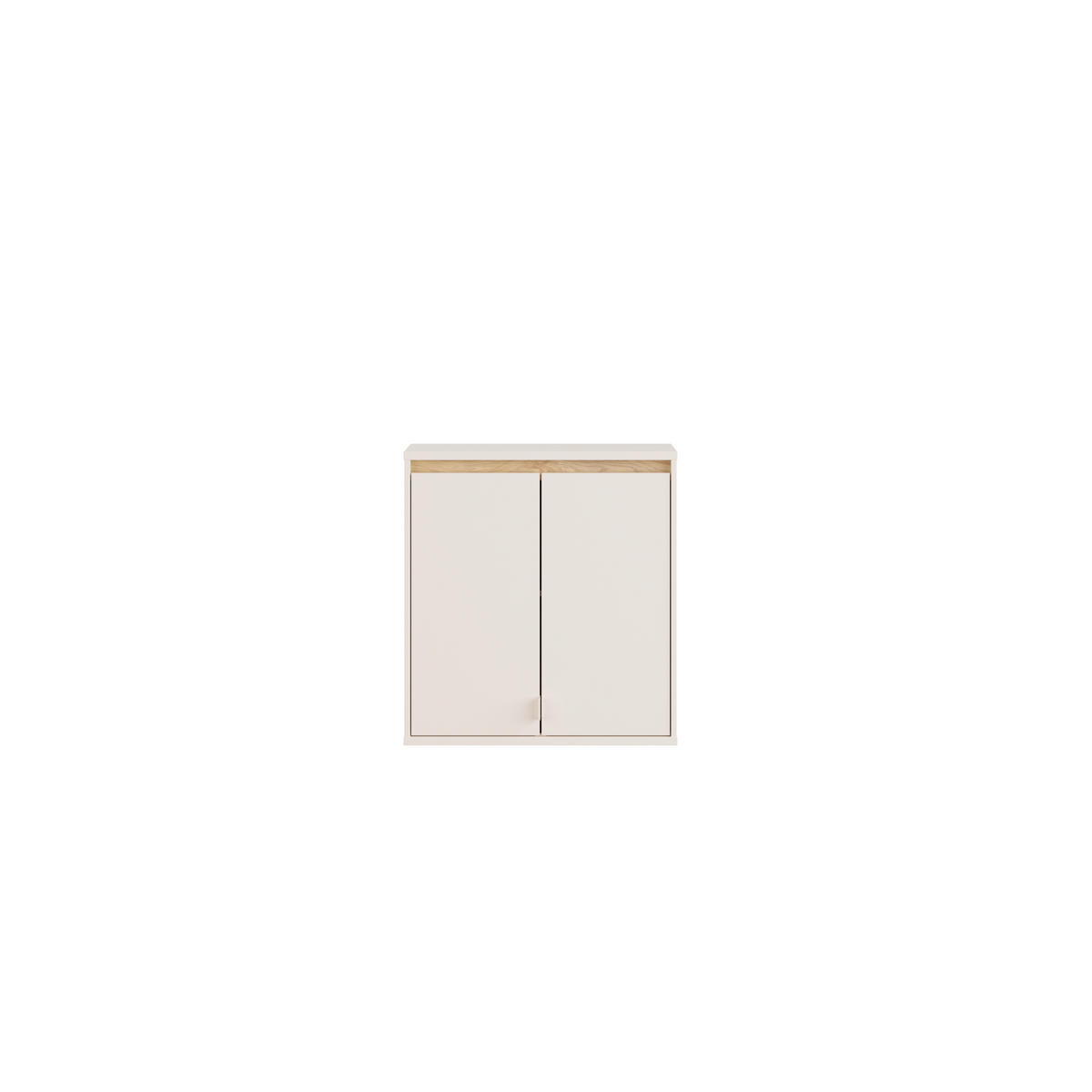 Comodă 73,1/78,4/33 cm  - culoare lemn stejar/nisipiu, Basics, metal/material pe bază de lemn (73,1/78,4/33cm) - Xora
