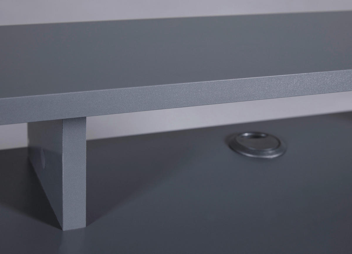 SCHREIBTISCH 160/91/76,5 cm  in Anthrazit  - Anthrazit, KONVENTIONELL, Holzwerkstoff (160/91/76,5cm) - Boxxx