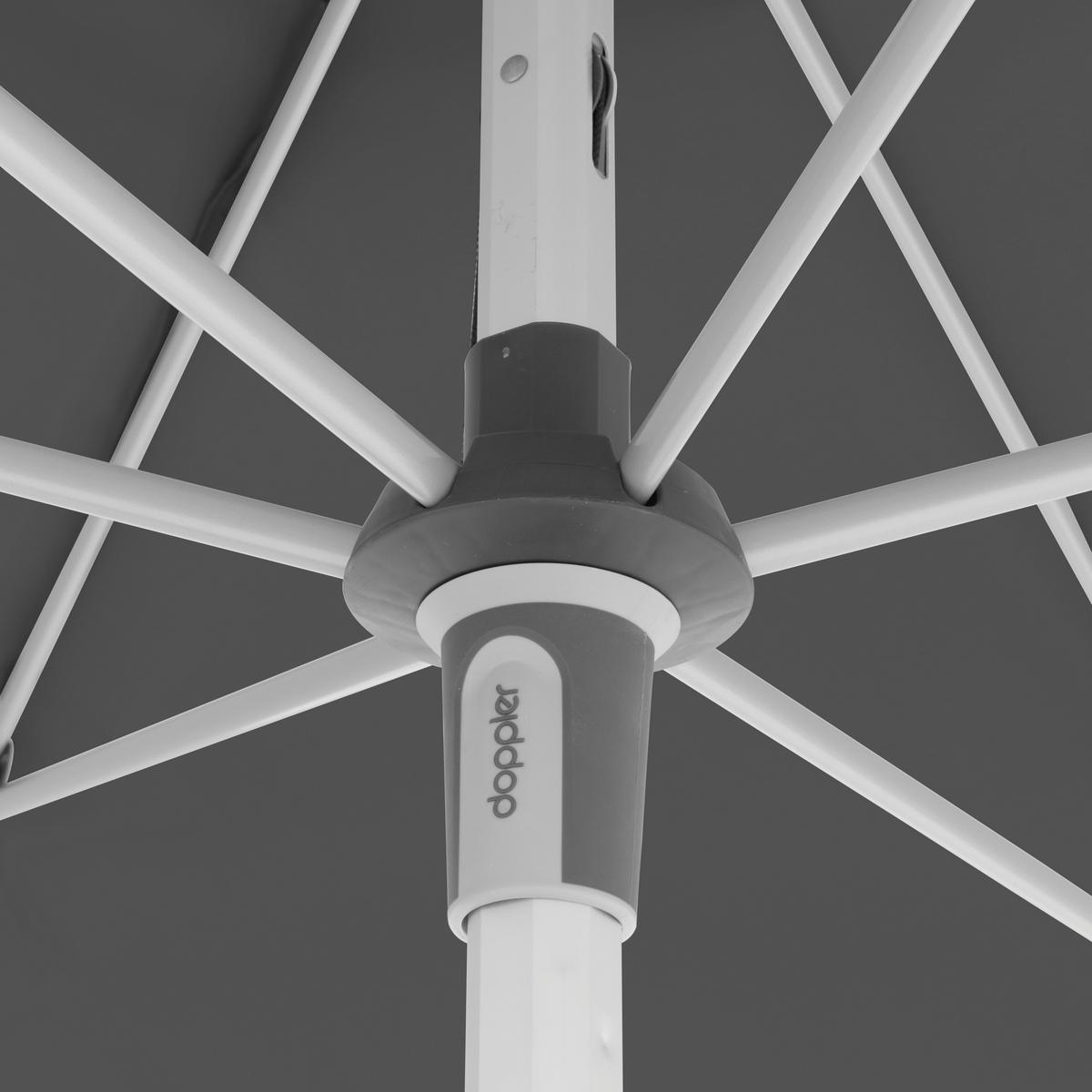 SONNENSCHIRM 220x140 cm Schwarz  - Silberfarben/Schwarz, Design, Textil/Metall (220/140cm) - Doppler