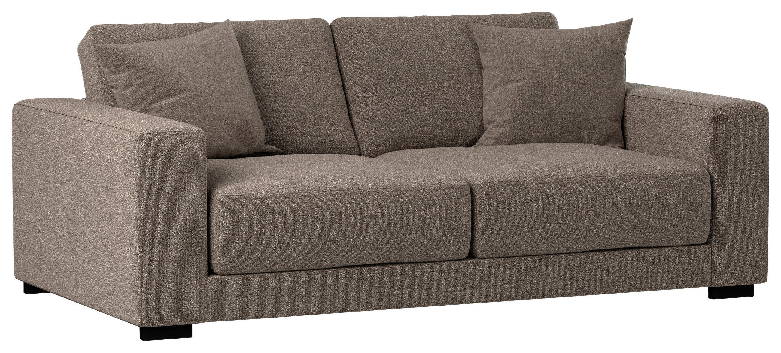 2-SITS SOFFA i trä, metall, textil grågrön  - grågrön/wengefärgad, Klassisk, metall/trä (204/85/108cm) - Hom`in
