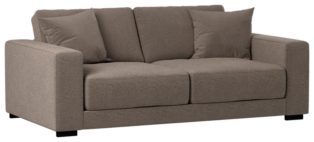 2-SITS SOFFA i trä, metall, textil grågrön  - grågrön/wengefärgad, Klassisk, metall/trä (204/85/108cm) - Hom`in