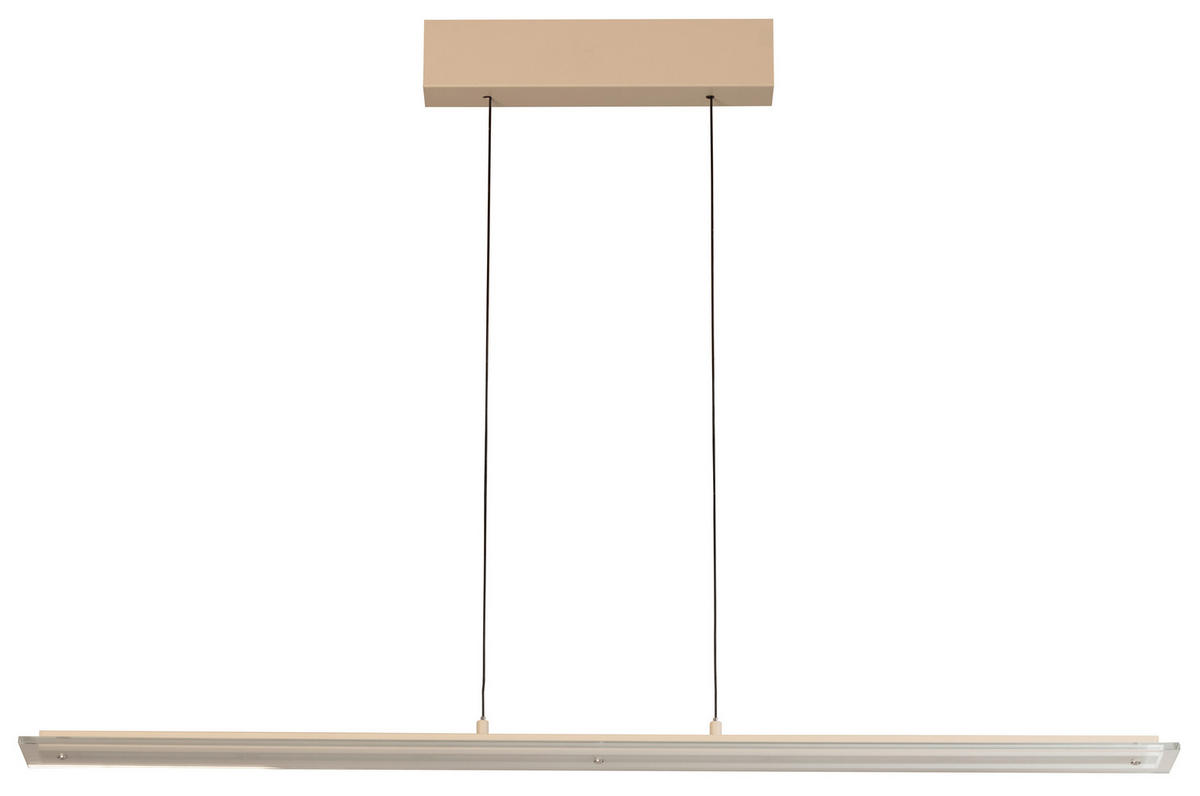 LED-HÄNGELEUCHTE Torvi 115/9/180 cm   - Sandfarben, Design, Glas/Metall (115/9/180cm)