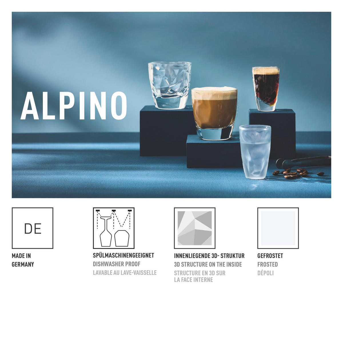 GLÄSERSET Alpino Espresso 2-teilig  - Transparent, Design, Glas (53ml) - Ritzenhoff