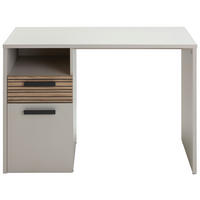 MLADINSKA PISALNA MIZA leseni material barve hrasta, bež  - temno siva/barve hrasta, Moderno, kovina/leseni material (110/60cm) - Xora