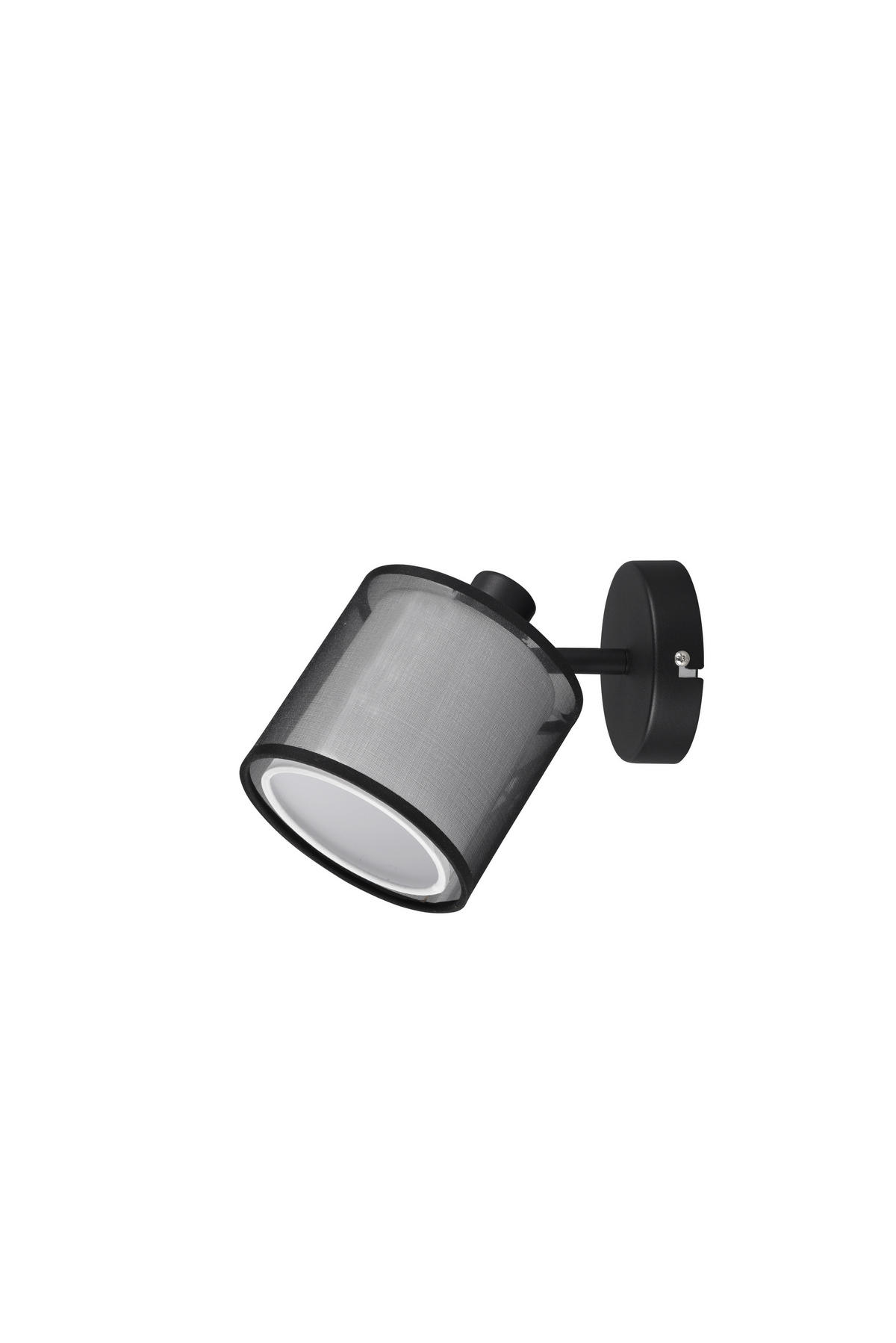 STRAHLER Burton 12,5/19,5/18,5 cm   - Schwarz/Grau, Basics, Textil/Metall (12,5/19,5/18,5cm) - Trio Leuchten