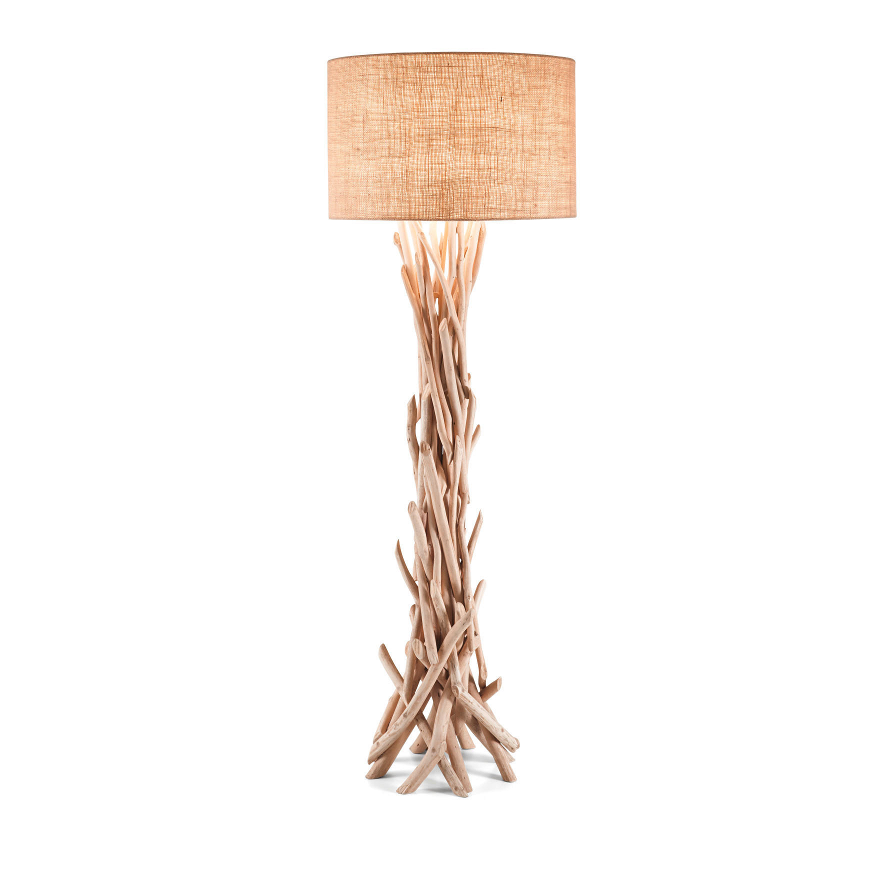 STEHLEUCHTE 55/157,5 cm    - Ecru/Naturfarben, Natur, Holz/Kunststoff (55/157,5cm) - Ideal Lux