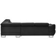 ECKSOFA in Webstoff Schwarz  - Schwarz, Design, Textil/Metall (280/235cm) - Hom`in