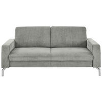 3-SITZER-SOFA Feincord Silberfarben  - Chromfarben/Silberfarben, Design, Textil/Metall (194/87/105cm) - Beldomo Style