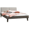 BETT 140/200 cm  in Akaziefarben, Hellgrau, Dunkelgrau   - Dunkelgrau/Hellgrau, Modern, Holz/Textil (140/200cm) - Hasena