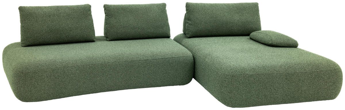 ECKSOFA Chilliano Grün Webstoff  - Schwarz/Grün, Design, Kunststoff/Textil (325/200cm) - Chilliano