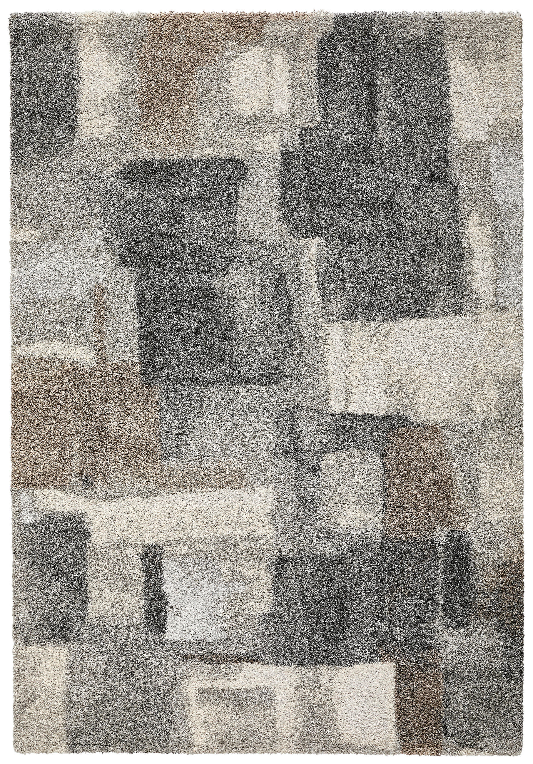 WEBTEPPICH 160/230 cm Mehari Anthrazit, Creme, Silberfarben rechteckig  - Anthrazit/Silberfarben, Basics, Kunststoff/Textil (160/230cm) - Novel