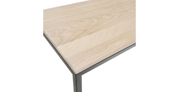 COUCHTISCH in Holz 100/60/42 cm  - Eiche Bianco/Schwarz, Design, Holz/Metall (100/60/42cm) - Johann Jakob