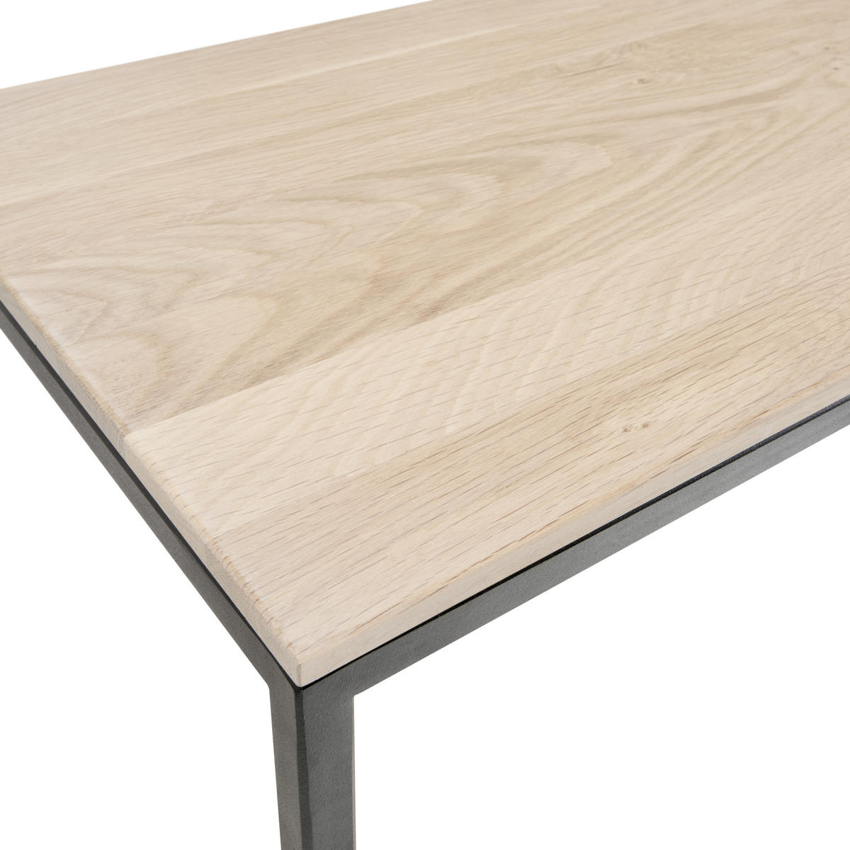 COUCHTISCH in Holz 65/65/41,5 cm  - Eiche Bianco/Schwarz, Design, Holz/Metall (65/65/41,5cm) - Johann Jakob