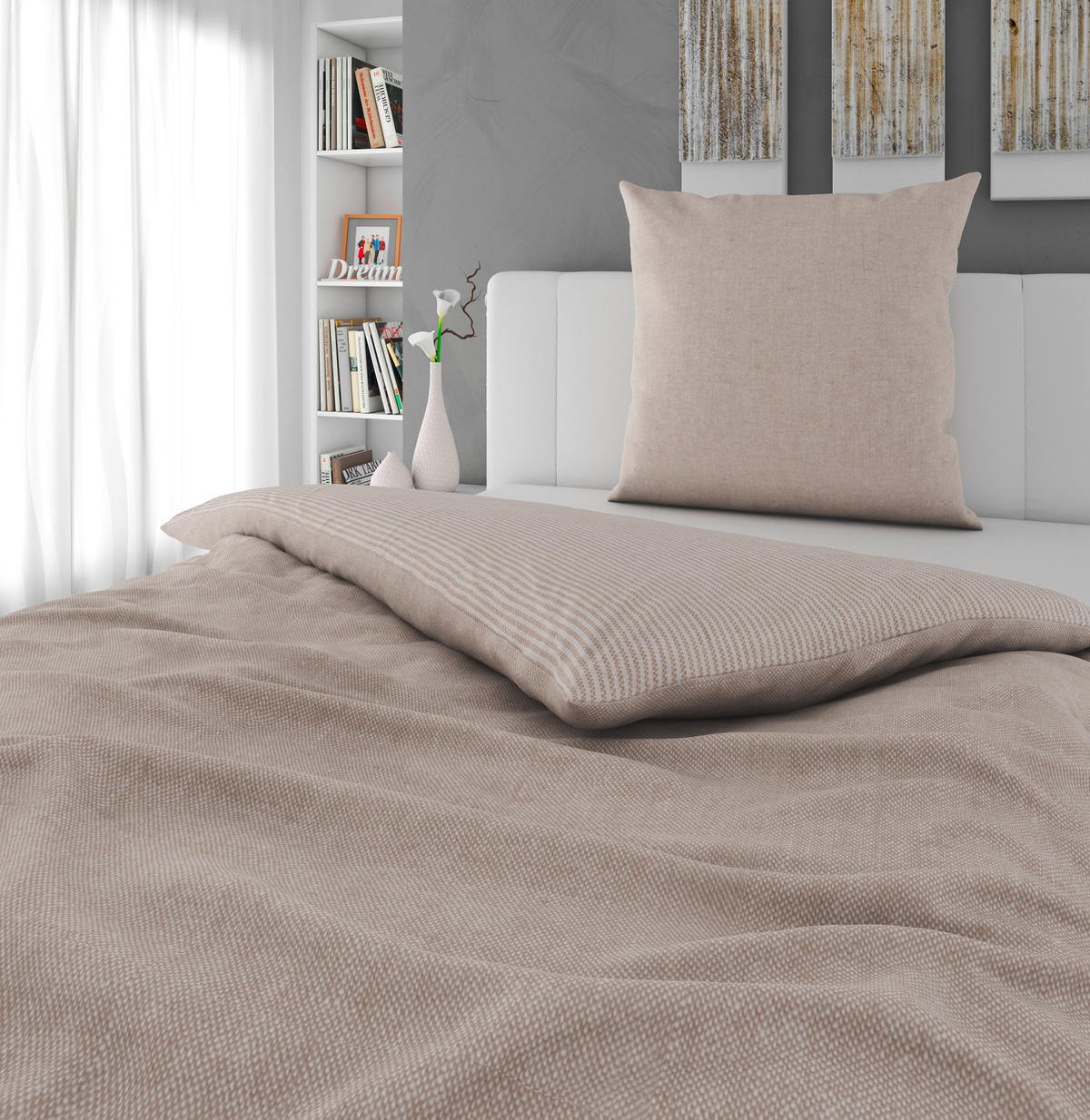 WENDEBETTWÄSCHE Flanell 135/200 cm  - Textil (135/200cm) - Novel
