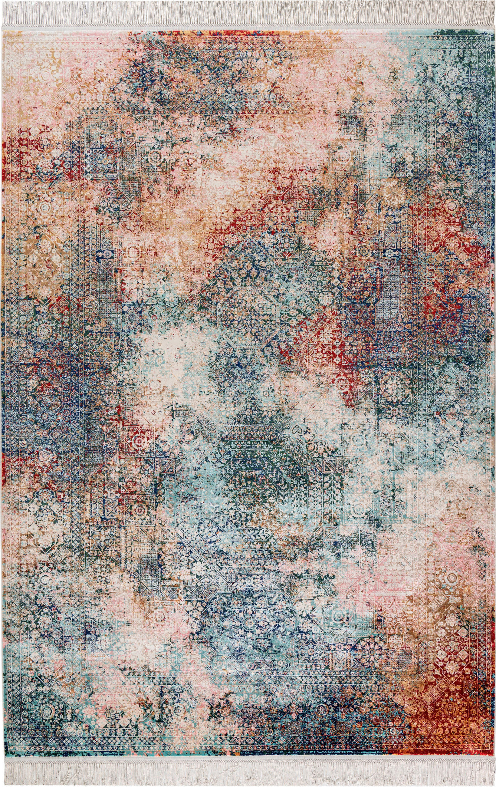 VINTAGE-TEPPICH 160/230 cm Dinah  - Rot/Perlmutt, Lifestyle, Textil (160/230cm) - Dieter Knoll