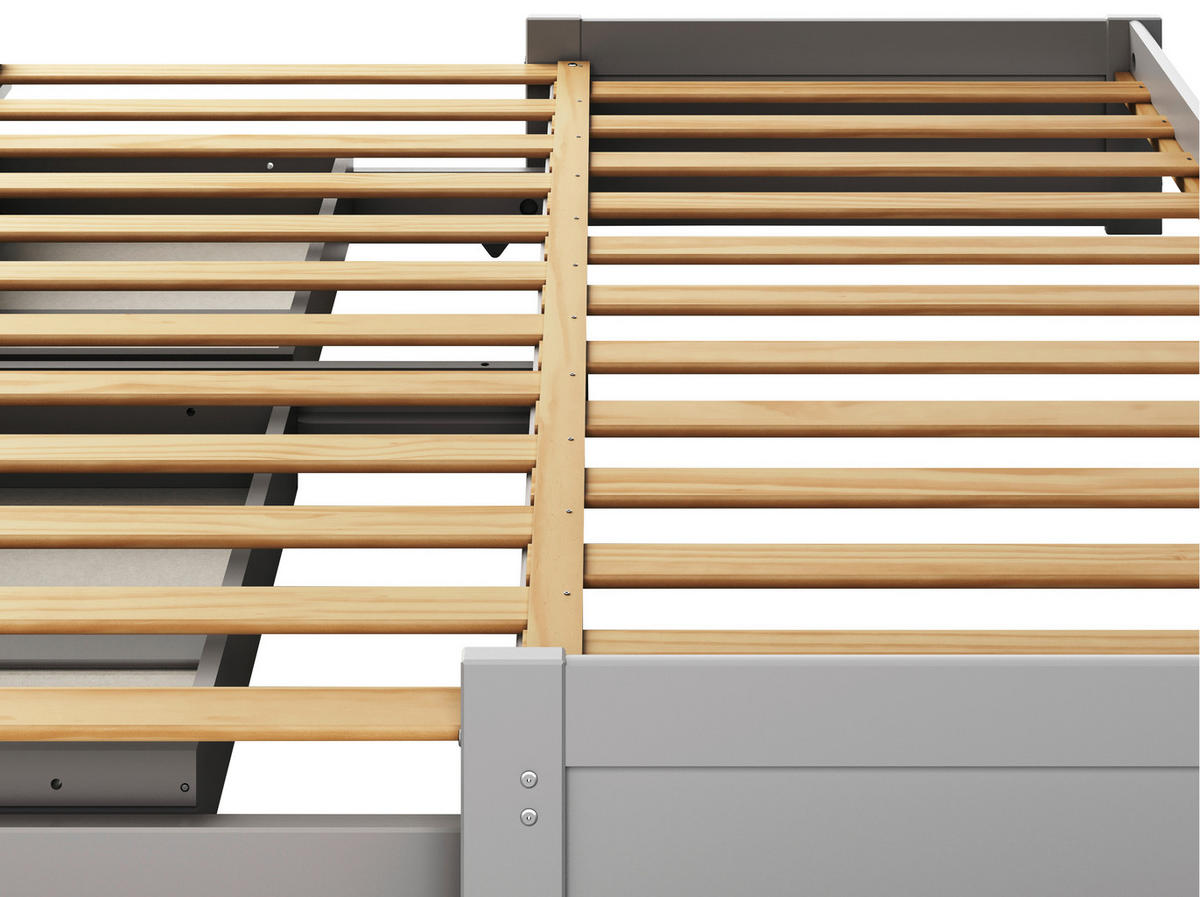 AUSZIEHBETT 200/100-230 cm Grau  - Naturfarben/Grau, Modern, Holz/Holzwerkstoff (200/100-230cm) - MID.YOU